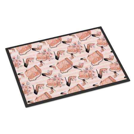 Jensendistributionservices Fashion Diva Shoes & Purses Indoor or Outdoor Mat, 18 x 27 in. MI2550908